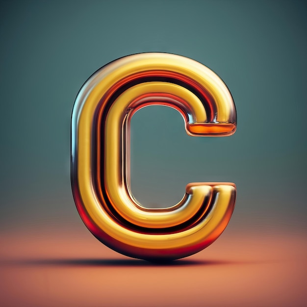 Letter C in 3d