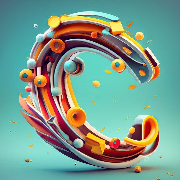 Photo letter c in 3d