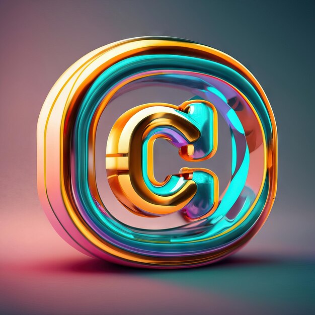 Photo letter c in 3d