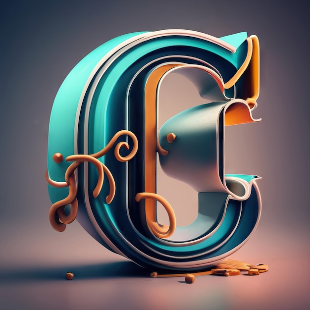 Photo letter c in 3d