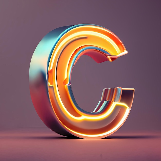 Photo letter c in 3d