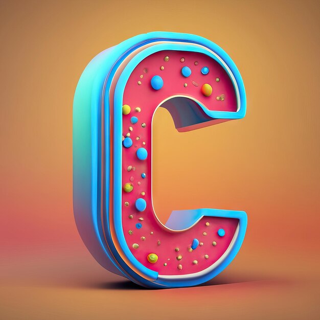 Foto lettera c in 3d