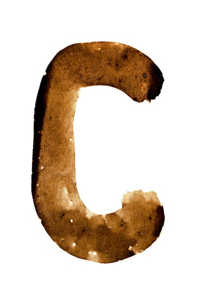 Letter C - alphabet in coffee