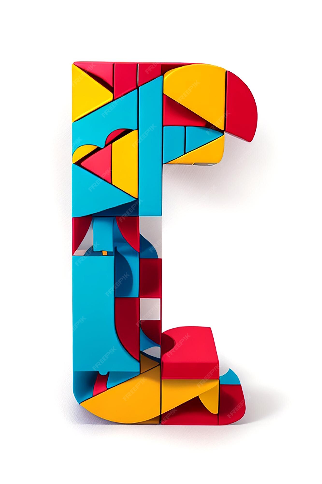 Premium AI Image | Letter C as a puzzle with Multicolor