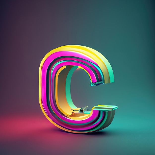 Letter C in 3D
