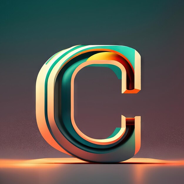 写真 3dの文字 c について