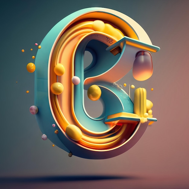 Foto letter c in 3d