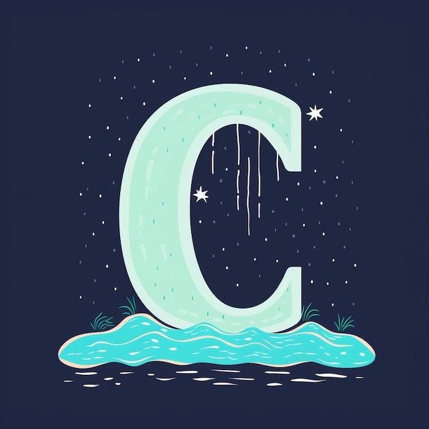 Foto letter c monogram logo ontwerp illustratie initieel creatief