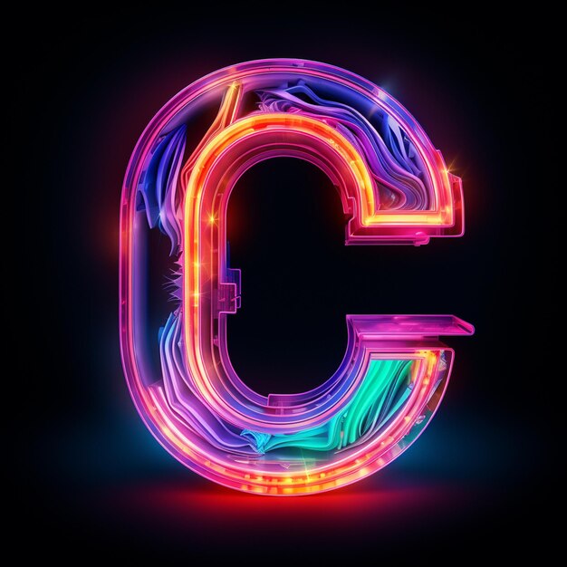 Letter C Neon Kunst