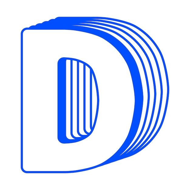 letter d png layered alphabet transparent background