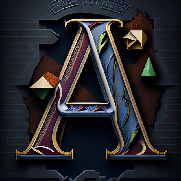 Photo letter a in different shape