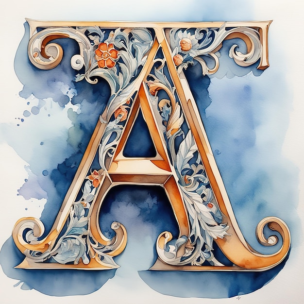 Photo letter a in different shape