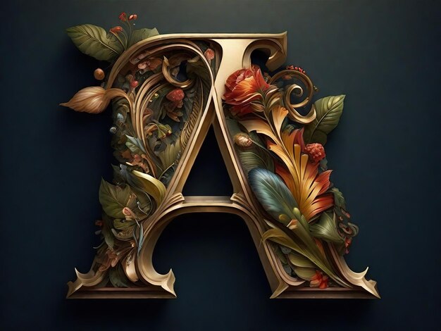 letter A in different Shape