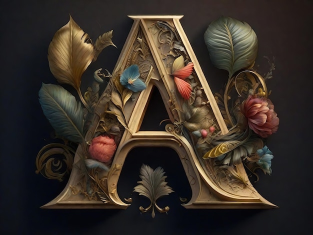 letter A in different Shape