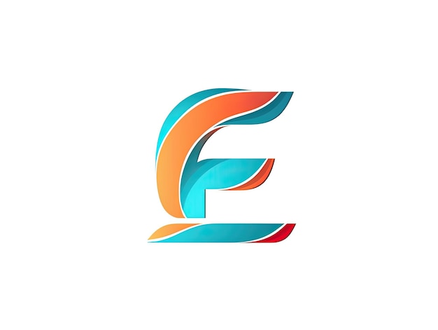 Letter E in logo style badge simple 2d design illustration Generative AI