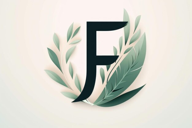 Photo letter f minimalist style on white background