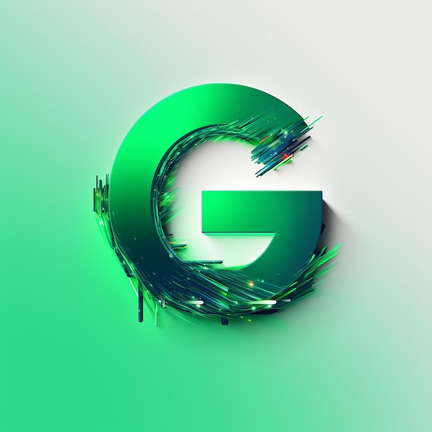 a letter g is on a green background with a g g g g g g g g on it.