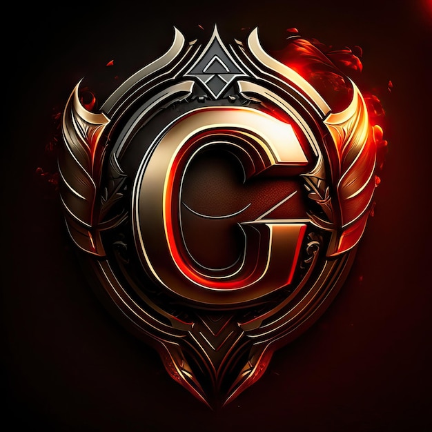 Foto letter g-logo met gouden details