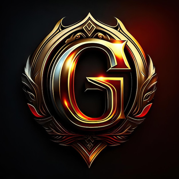 Foto letter g-logo met gouden details