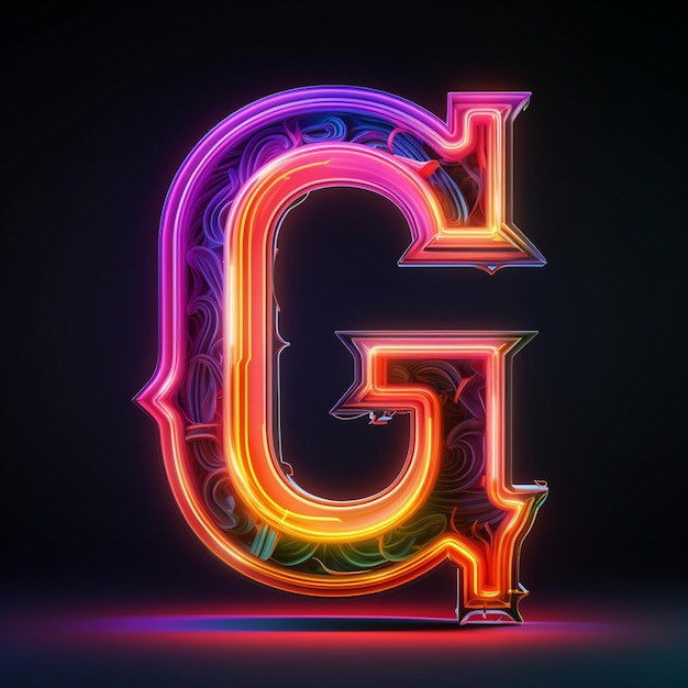 Foto lettera g neon art