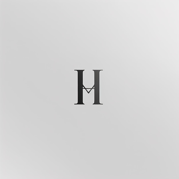 Photo a letter h is on a white background