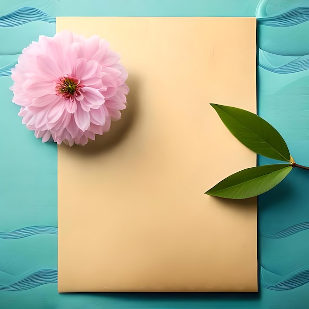 Letter Invitation With Flower Image