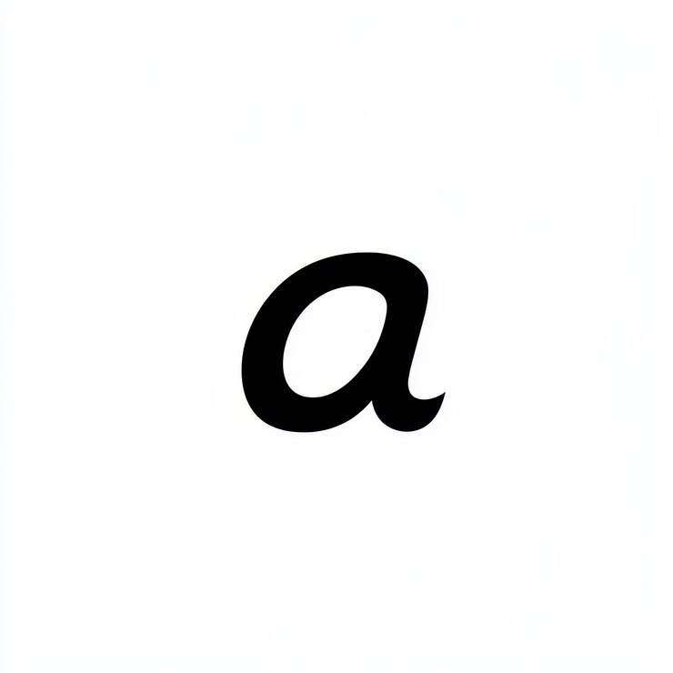 Photo a letter is on a white background with a black letter