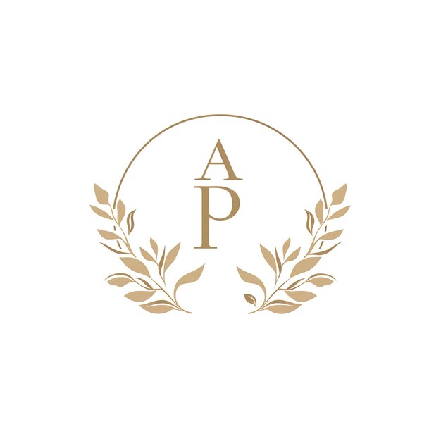 Photo a letter a is on a white background with a gold letter p on it