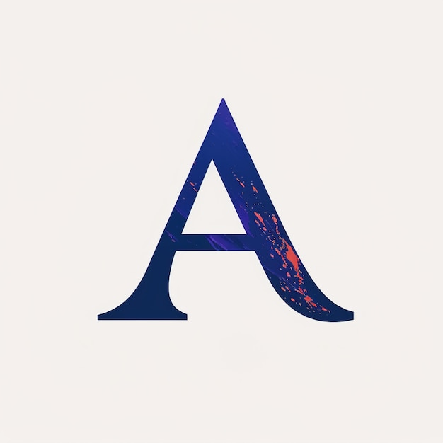 a letter a is on a white background