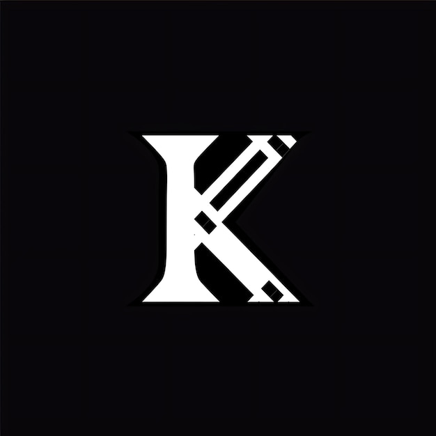사진 고귀한 분위기를 가진 k 글자 로고 모노그램 로고 스타일 디자인 로그 럭셔리 크리에이티브 아이디어 개념 알파