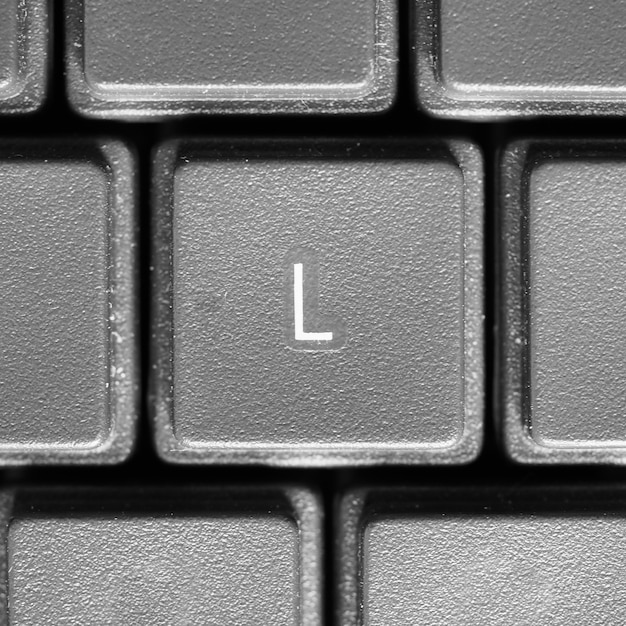 Letter L on computer keyboard