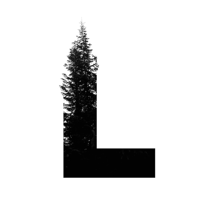 Photo letter l hipster wilderness font lettering outdoor adventure