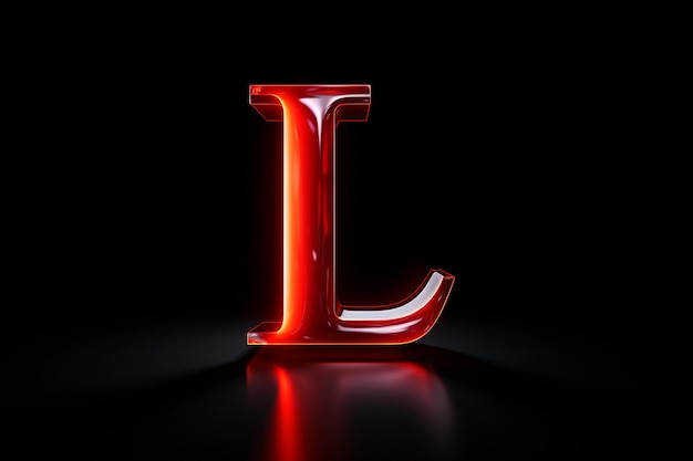 Photo letter l logo 3d