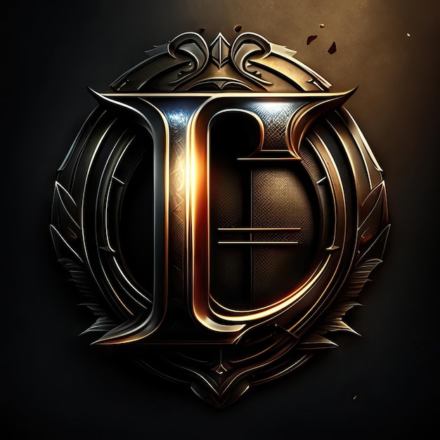 Letter L logo in gold