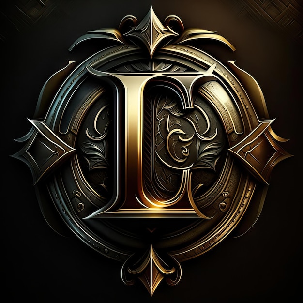 Фото Логотип буквы l в золоте
