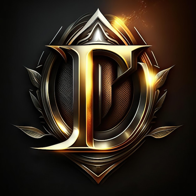 Фото Логотип буквы l в золоте