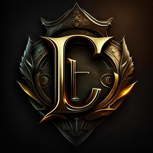 Letter L-logo in goud