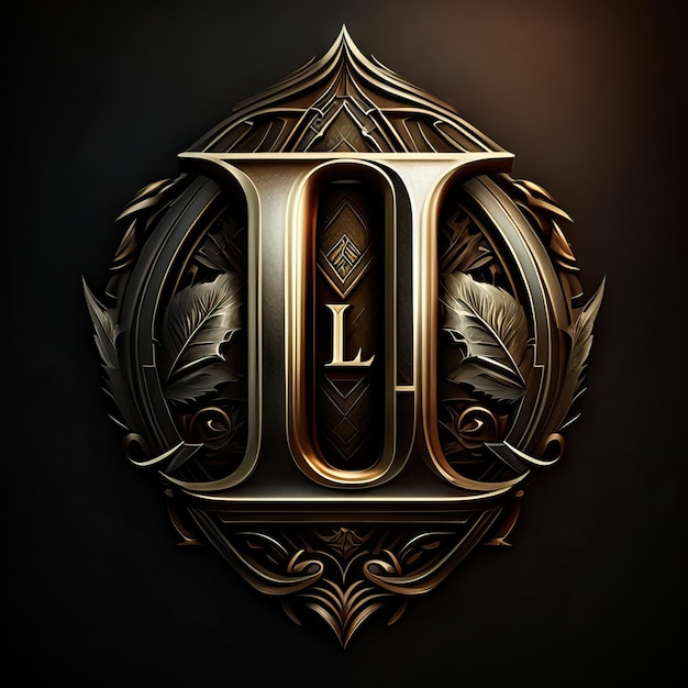 Foto letter l-logo in goud