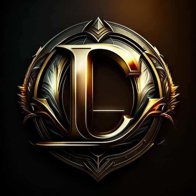 Letter L-logo in goud