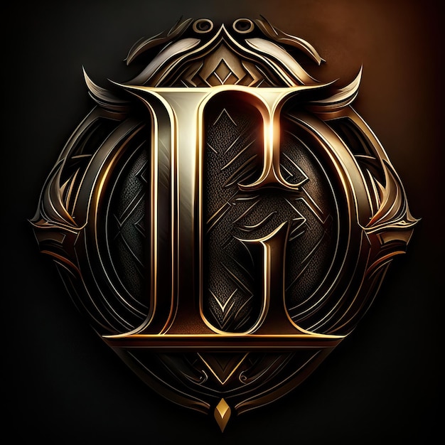 Foto letter l-logo in goud