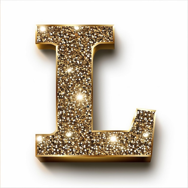 Photo letter l on white background