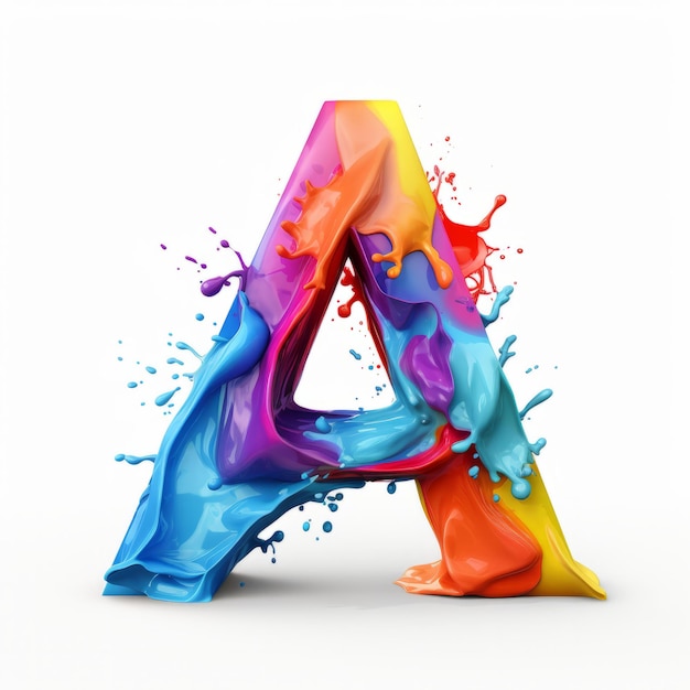 Photo letter a logo with color splash