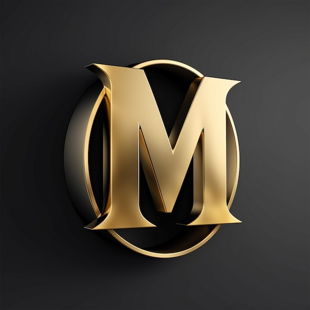 편지 M 로고 디자인
