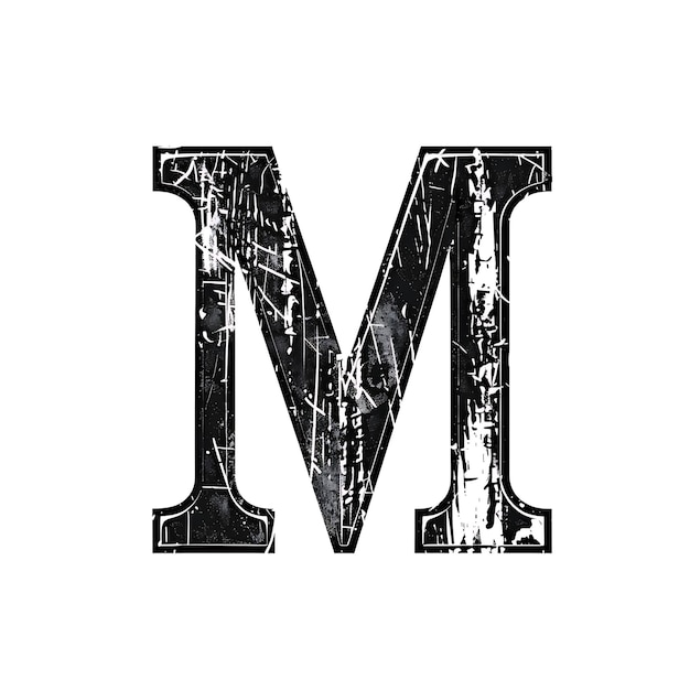 Foto lettera m con logo vintage stile di progettazione con m a forma di idea creativa concetto semplice minimo
