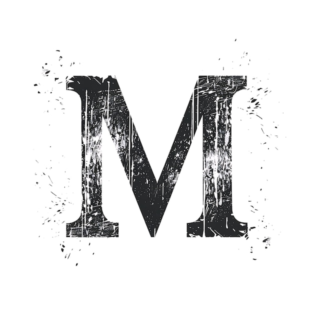 Photo letter m with vintage logo design style with m shaped into a creative idea concept simple minimal