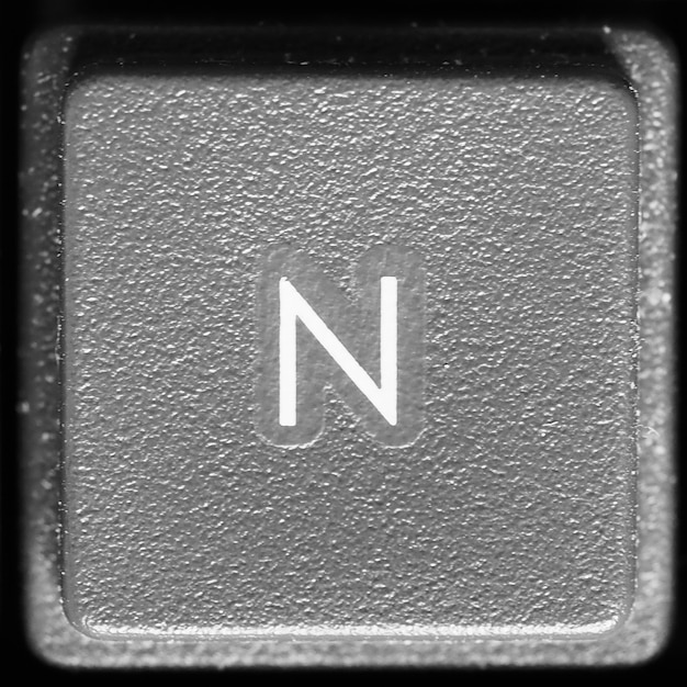 Letter N on computer keyboard