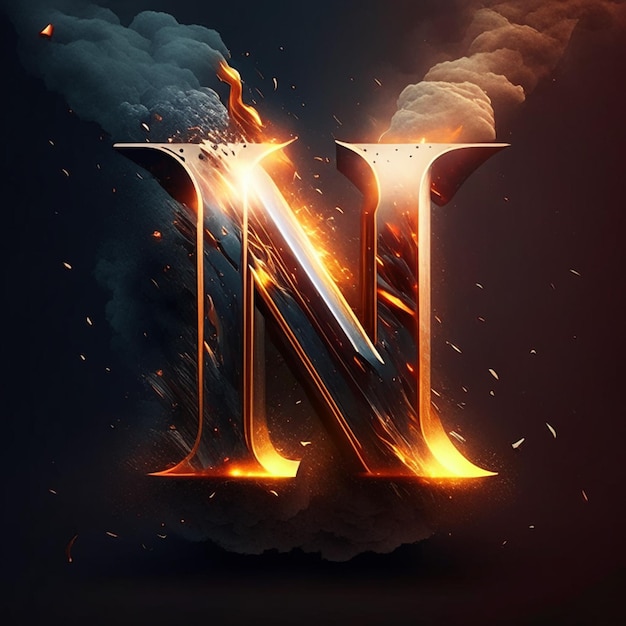 Дизайн логотипа буквы N или дизайн логотипа N или дизайн монограммы N