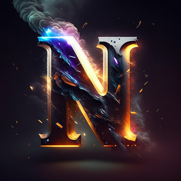 Letter N-logo-ontwerp of N-logo-ontwerp of N-monogramontwerp