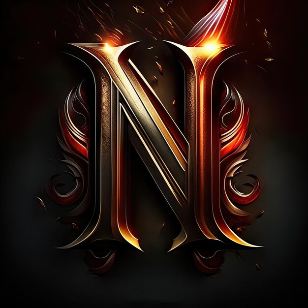 Photo letter n logo