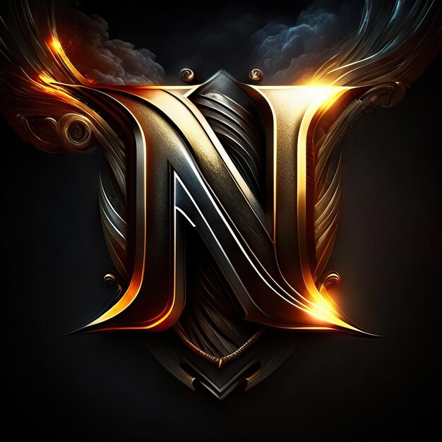 Photo letter n logo